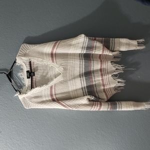 Just Polly new york destructed v-neck knit sweater